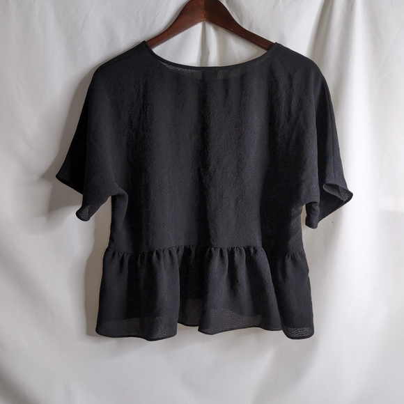 Aritizia Wilfred Macee Peplum Short Sleeve Blouse, size XS - Picture 2 of 6